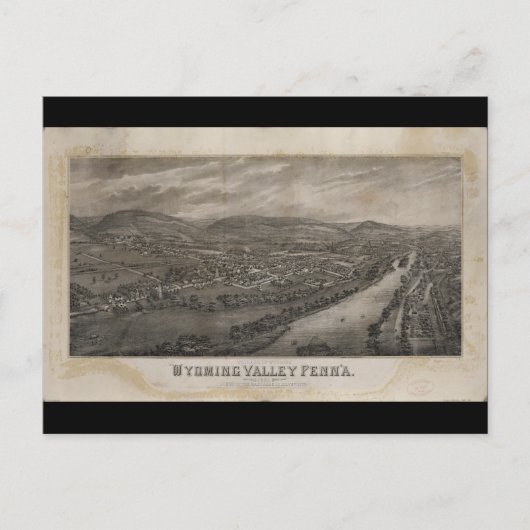 dorp Wyoming, Wyoming Valley Pennsylvania Briefkaart (Voorkant)