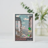 Dorpdorp Chamonix (zwart) Briefkaart (Staand voorkant)