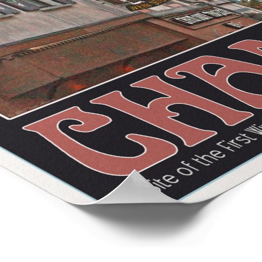 Dorpdorp Chamonix (zwart) Poster (Hoek)