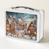  dorpje op kerstnacht (Achterkant)