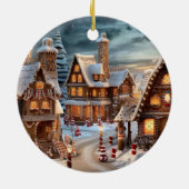  dorpje op kerstnacht keramisch ornament (Achterkant)