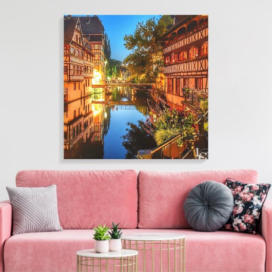 dorpsavond canvas afdruk (Insitu (Woonkamer))