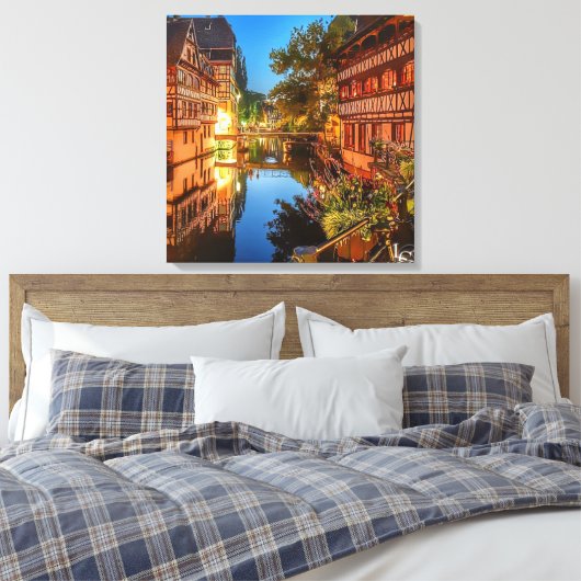 dorpsavond canvas afdruk (Insitu (Slaapkamer))