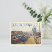 dorpsbewoners, WELKOM TO AFRICA Briefkaart (Staand voorkant)