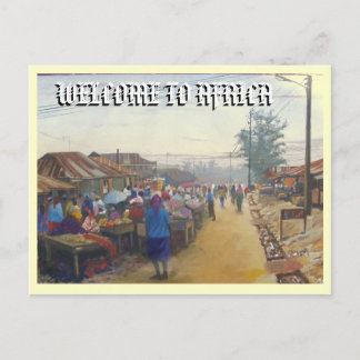 dorpsbewoners, WELKOM TO AFRICA Briefkaart