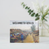 dorpsbewoners, WELKOM TO AFRICA Briefkaart (Staand voorkant)