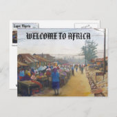 dorpsbewoners, WELKOM TO AFRICA Briefkaart (Voorkant / Achterkant)