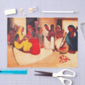 Dorpscène door Amrita Sher-Gil Tissuepapier (Craft)