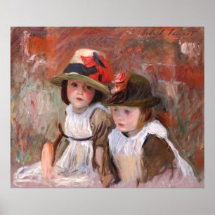 Dorpse kinderen (1890) door John Singer Sargent Poster