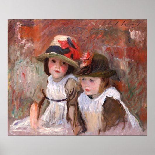 Dorpse kinderen (1890) door John Singer Sargent Poster (Voorkant)