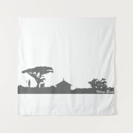 dorpsgezicht wandkleed