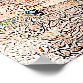 Dorpshuis Landschap landschap Natuur Waterverf Poster (Hoek)