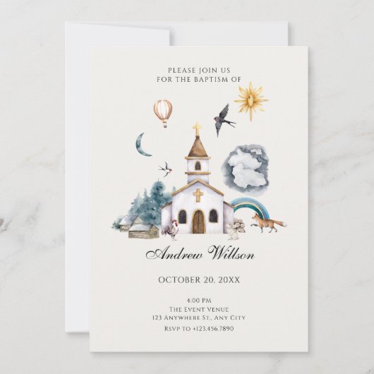 Dorpskerktuin doop kaart (Voorkant)