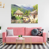 Dorpsscène door Dubovskoy, 1911 Canvas Afdruk (Insitu (Woonkamer))