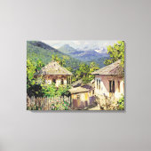 Dorpsscène door Dubovskoy, 1911 Canvas Afdruk (Voorkant)