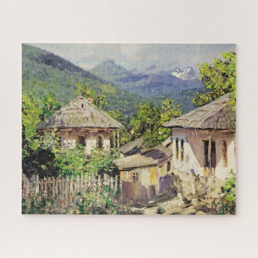 Dorpsscène door Dubovskoy, 1911 Legpuzzel (Horizontaal)