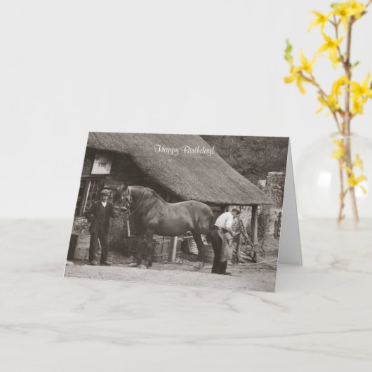 Dorpssmid verjaardagskaart kaart (Gele Bloem)