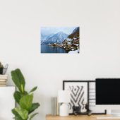 dorpsstaat op het meer van salzburg oostenrijk poster (Thuiskantoor)