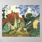 Dorpstraat in Auvers van Vincent van Gogh Poster (Voorkant)