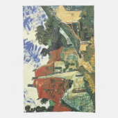Dorpstraat in Auvers van Vincent van Gogh Theedoek (Verticaal)