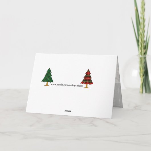 Dorpstraat op een winteravond met sterkaart kaart (Achterkant)