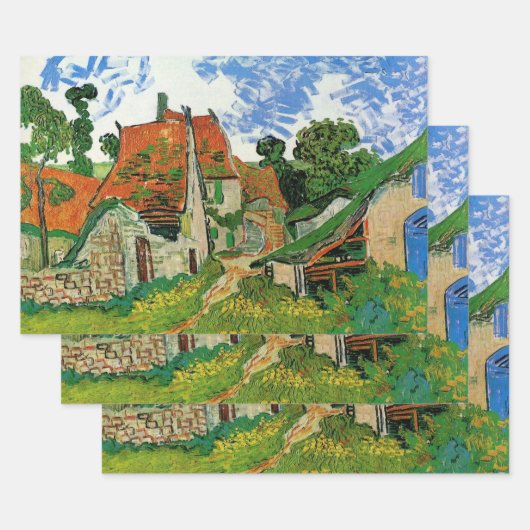 Dorpstraat van Vincent van Gogh Inpakpapier Vel (Set)