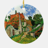 Dorpstraat van Vincent van Gogh Keramisch Ornament (Achterkant)