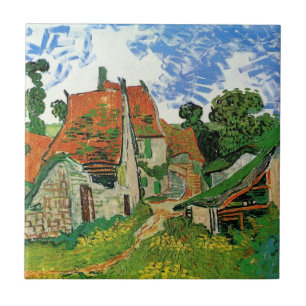 Dorpstraat van Vincent van Gogh Tegeltje