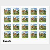 Dorpstraat van Vincent van Gogh Vierkante Sticker (Vel)