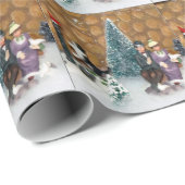 Dorpswinters, kerstpapier cadeaupapier (Rol Hoek)