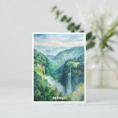 Dorrigo Nationaal Park Waterverf Schilderij Briefkaart (Staand voorkant)