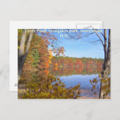 Dorrs Pond in de Herfst-3, Dorrs Pond, Livingsto.. Briefkaart (Voorkant / Achterkant)