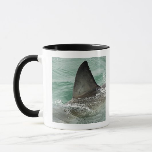 Dorsal aileron van een Witte haai Mok (Links)