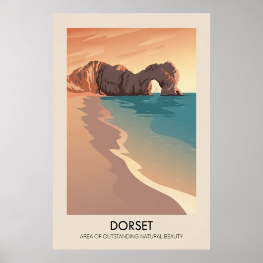 Dorset AONB Travel Poster (Voorkant)