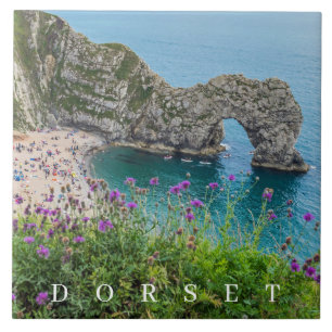Dorset Durdle Door uitzicht keramische tegel Tegeltje