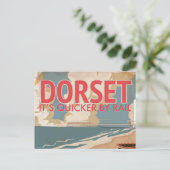 Dorset, Engeland,  locomotief Travel poster Briefkaart (Staand voorkant)