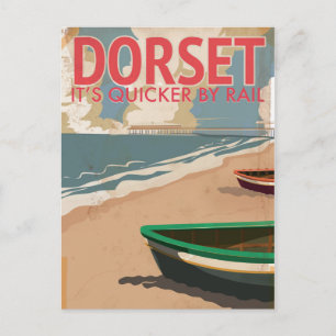 Dorset, Engeland Oude locomotief Reisposter Briefkaart
