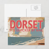 Dorset, Engeland Oude locomotief Reisposter Briefkaart (Voorkant / Achterkant)