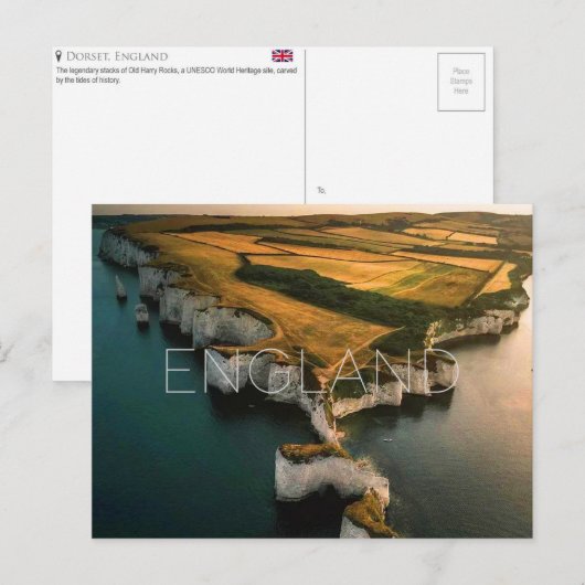 Dorset, Engeland Reisansichtkaart Briefkaart (Voorkant / Achterkant)