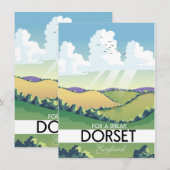 Dorset Engeland reisposter Kaart (Voorkant / Achterkant)