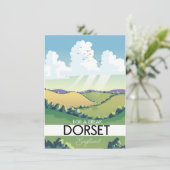 Dorset Engeland reisposter Kaart (Staand voorkant)