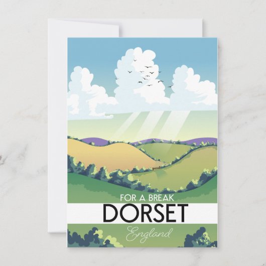 Dorset Engeland reisposter Kaart (Voorkant)