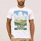 Dorset Engeland reisposter T-shirt (Voorkant)