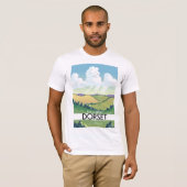 Dorset Engeland reisposter T-shirt (Voorkant volledig)