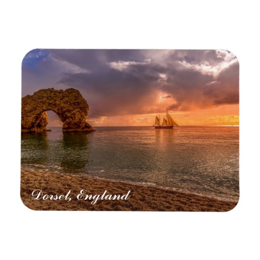 Dorset England Durdle Door reisfoto Magneet (Horizontaal)