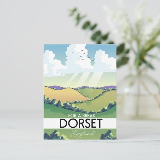 Dorset England reisposter Briefkaart (Staand voorkant)