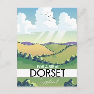 Dorset England reisposter Briefkaart