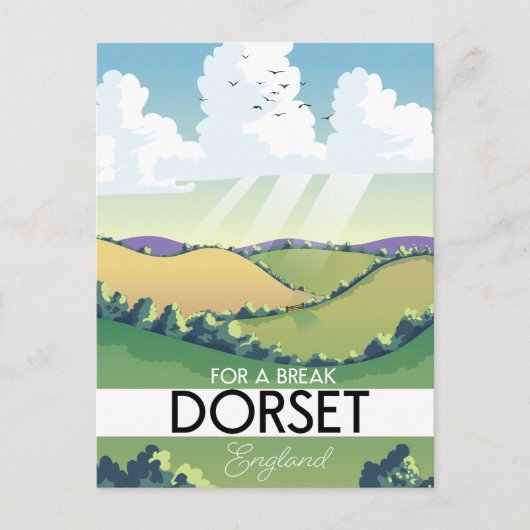Dorset England reisposter Briefkaart (Voorkant)