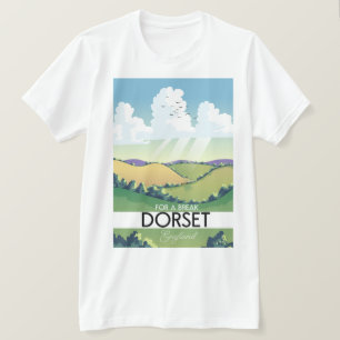 Dorset England reisposter T-shirt