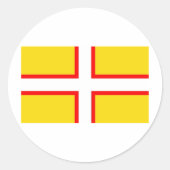 Dorset Flag Ronde Sticker (Voorkant)